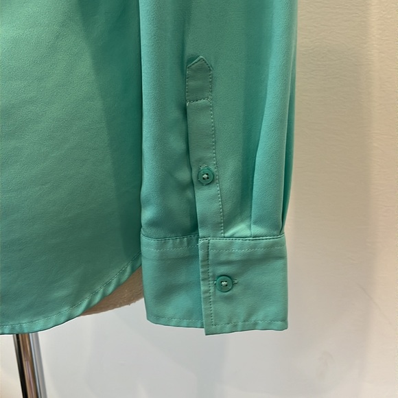 Merona Aqua Button Down Dress Shirt - XS - Picture 6 of 9